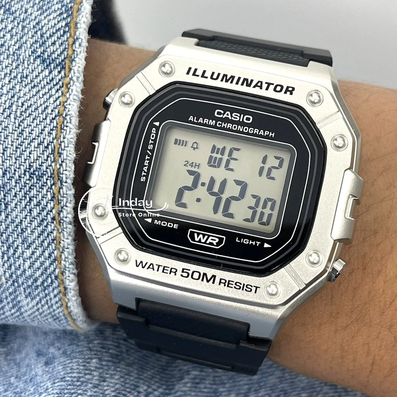 Casio Digital Men's Watch W-218HM-7A Resin Band Resin Glass Battery Life 7-Years