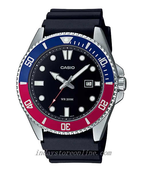 Casio Fashion Men's Watch MDV-107-1A3 Resin Band Mineral glass