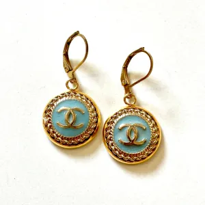 CC Small Classic Drop Earrings- LIGHT BLUE