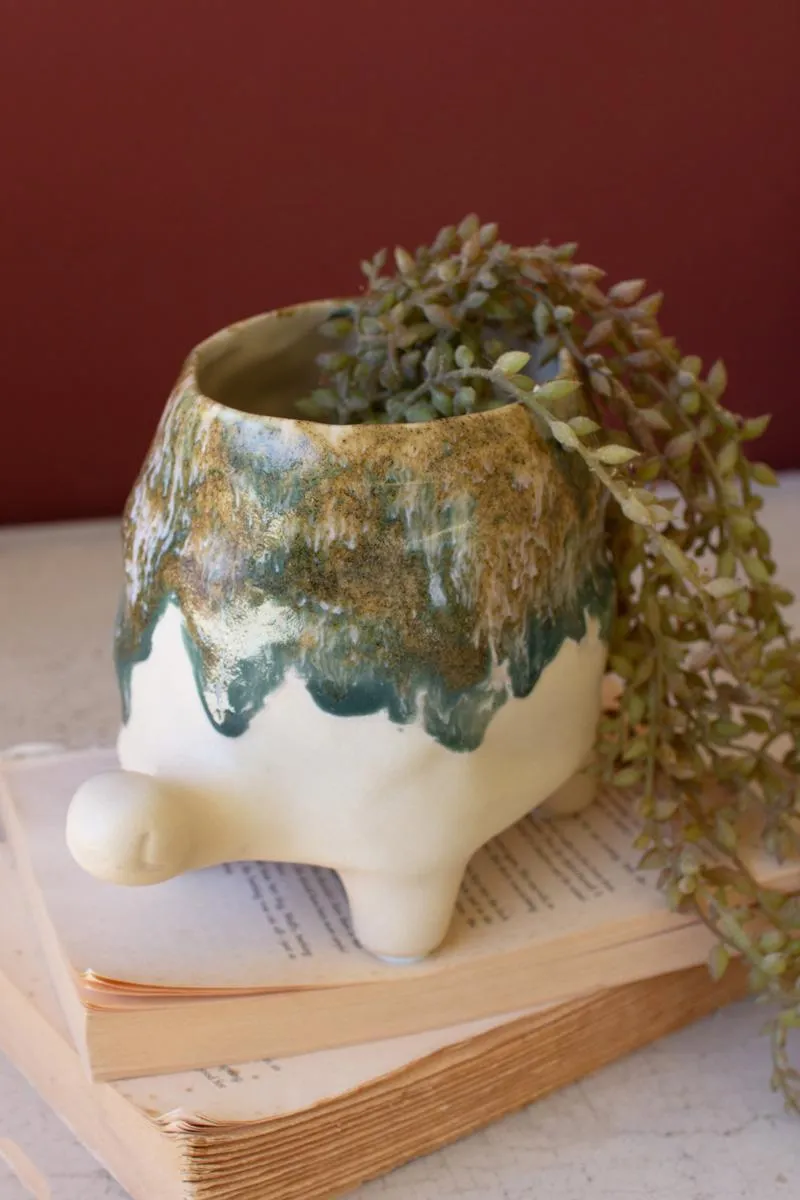 Ceramic Turtle Vase (Pack of 2)