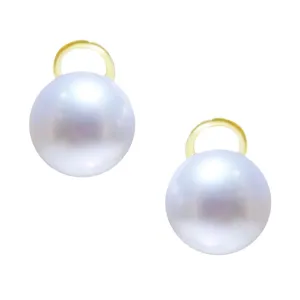 Classic 9mm White South Sea Pearl Stud Earrings