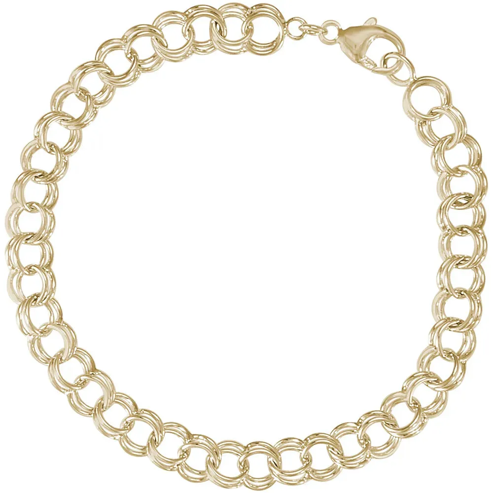 Classic Double Link Charm Bracelet