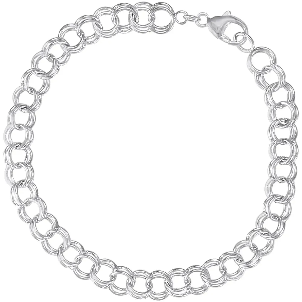 Classic Double Link Charm Bracelet
