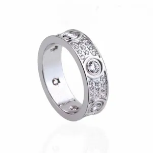 Classic Round Diamond Eternity Unisex Wedding Band