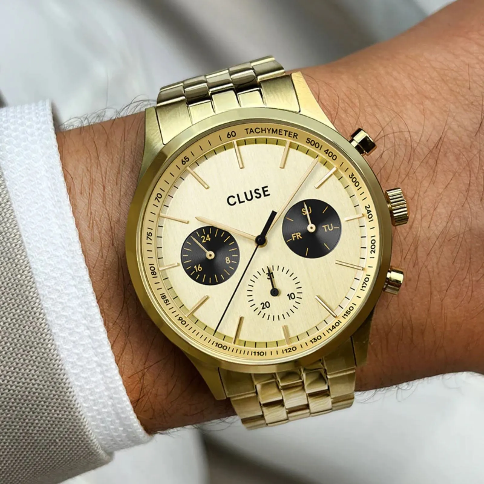 Cluse Antheor Multifunction Watch - Gold
