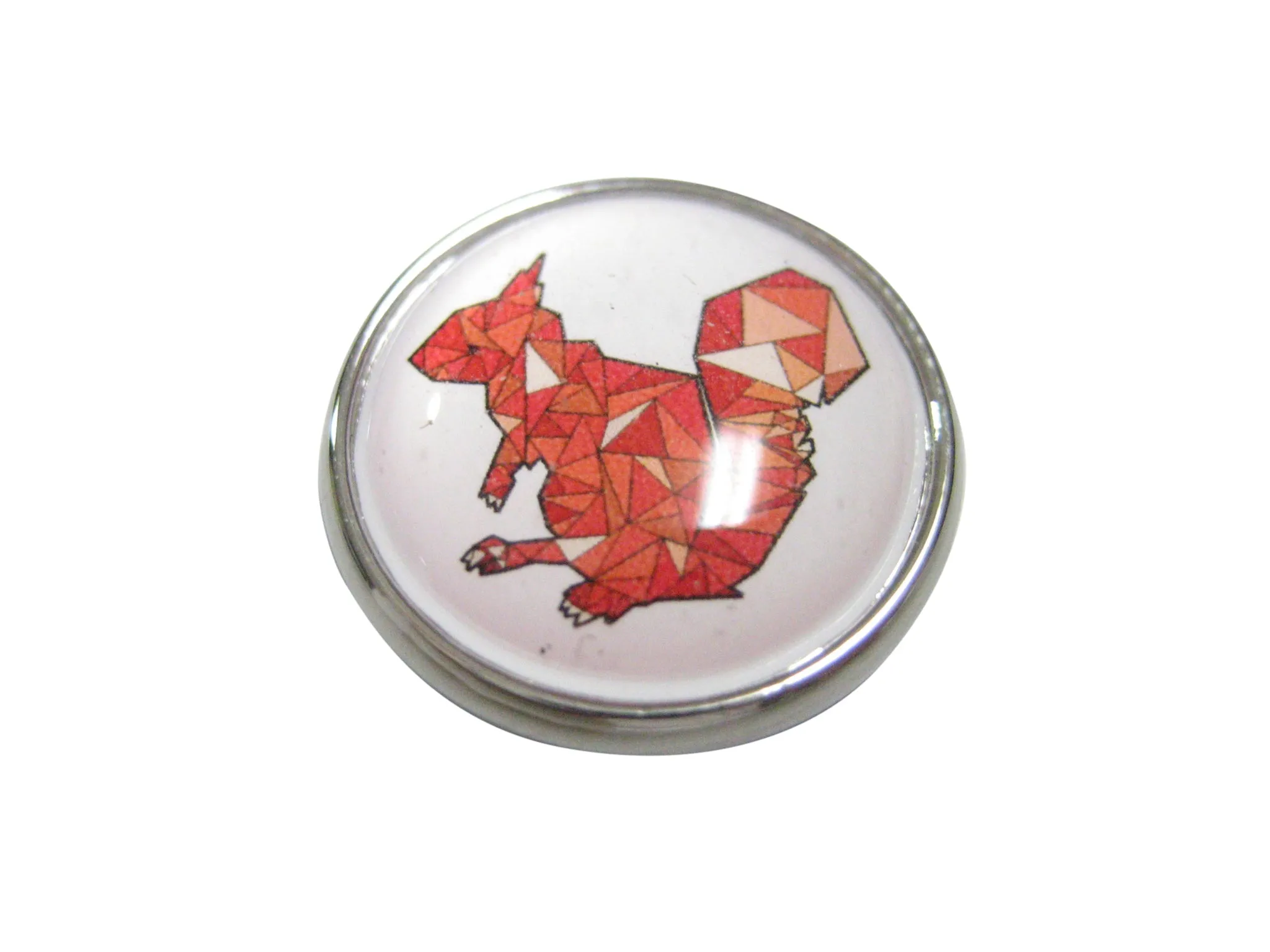 Colorful Circular Geometric Squirrel Chipmunk Magnet