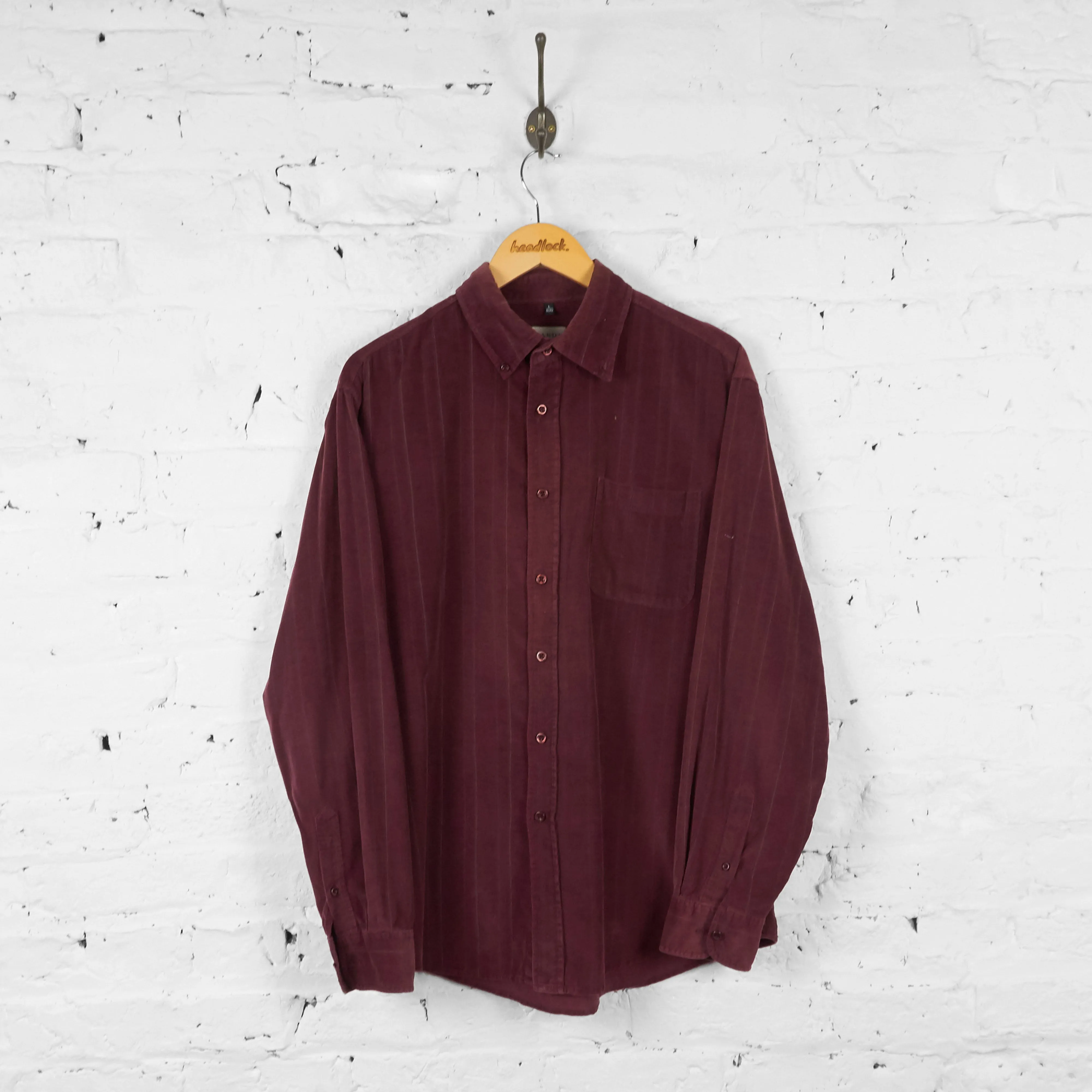 Corduroy Shirt - Maroon - L