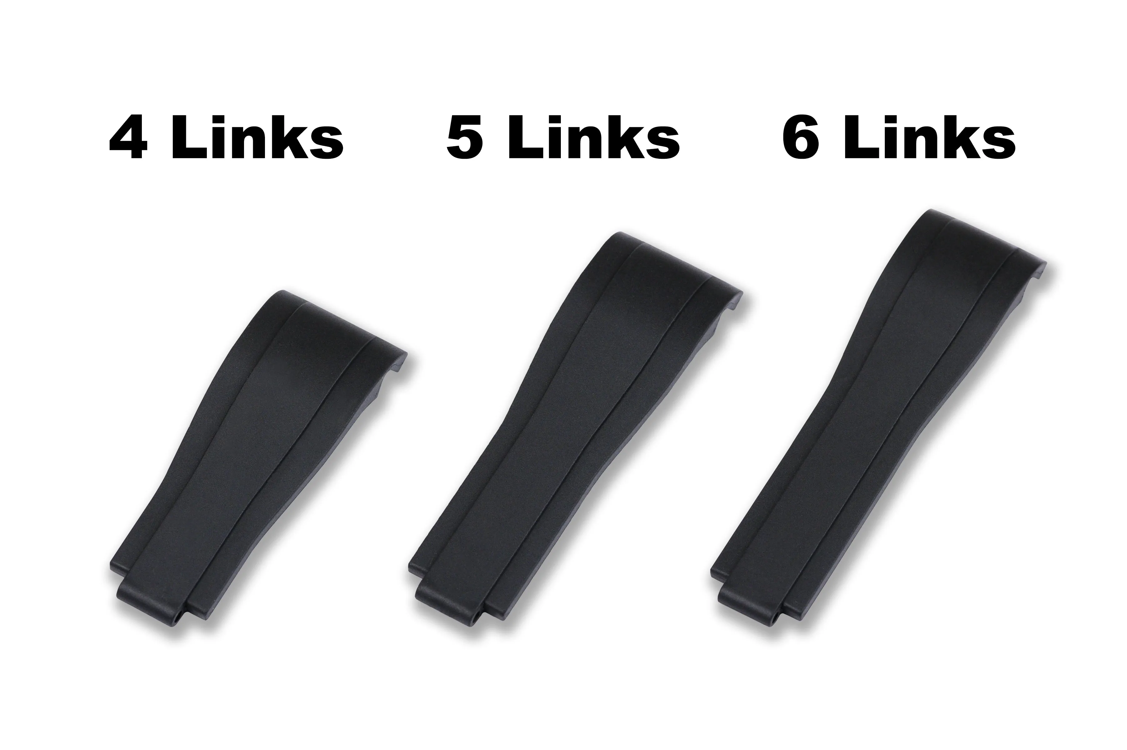 CURVED END RUBBER STRAP FOR ROLEX SUBMARINER REF.14060, 14060M & 114060 (RS01 DEPLOYANT STYLE)