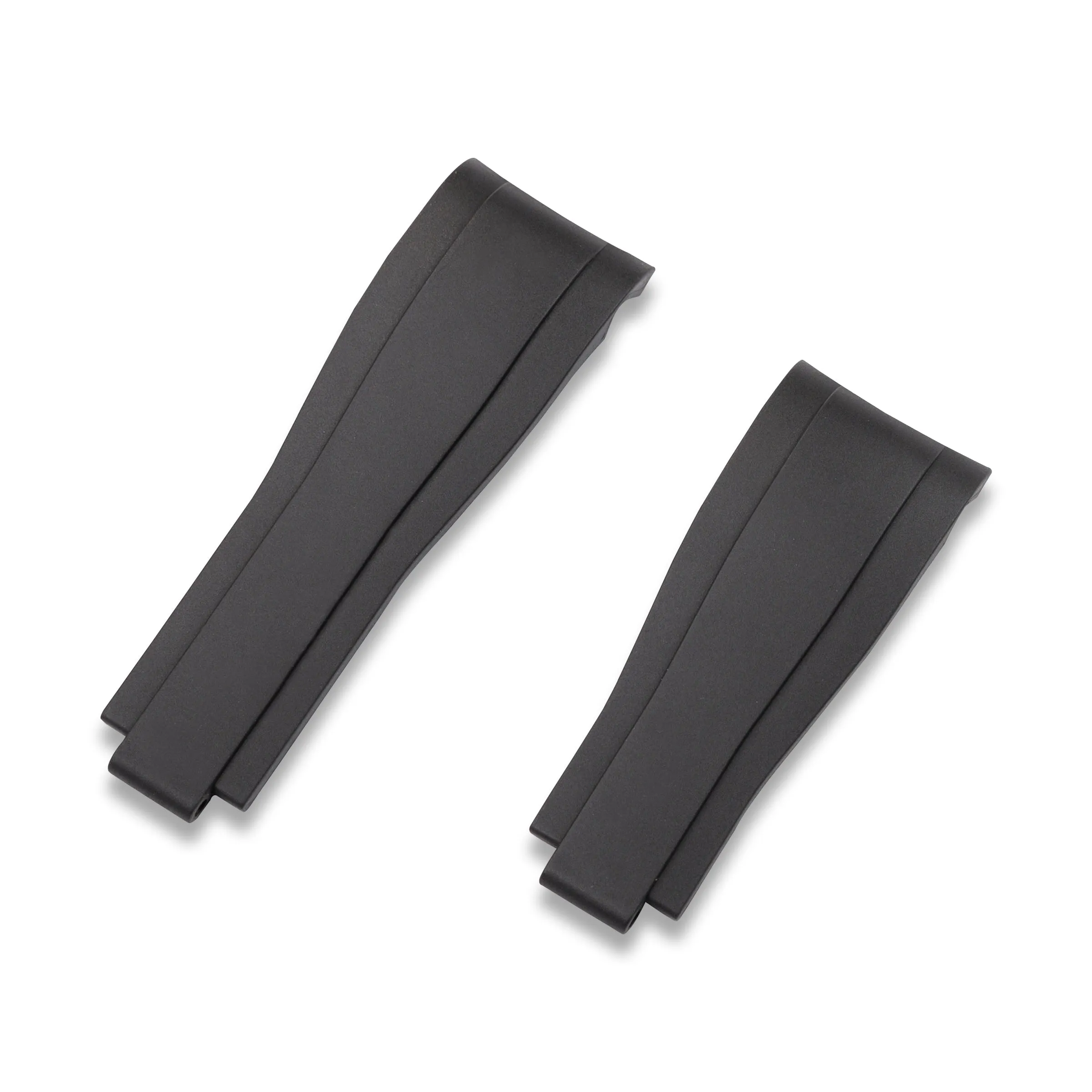 CURVED END RUBBER STRAP FOR ROLEX SUBMARINER REF.14060, 14060M & 114060 (RS01 DEPLOYANT STYLE)