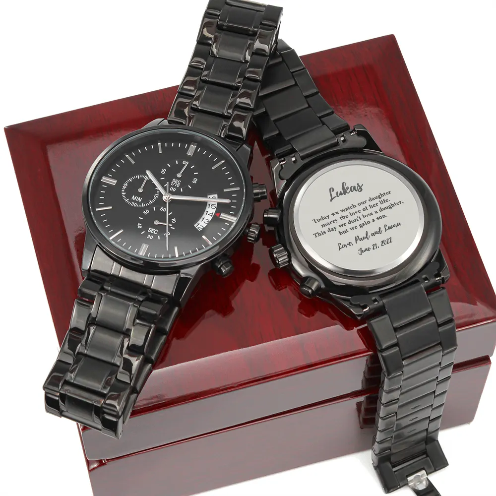 Customizable watch for son-in-law