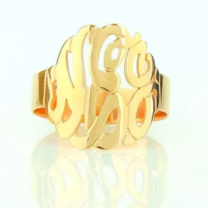 Cutout Monogram Ring
