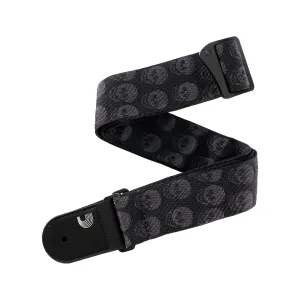 D'Addario 50TB00 50mm Woven Guitar Strap, Skulls Black Tubular