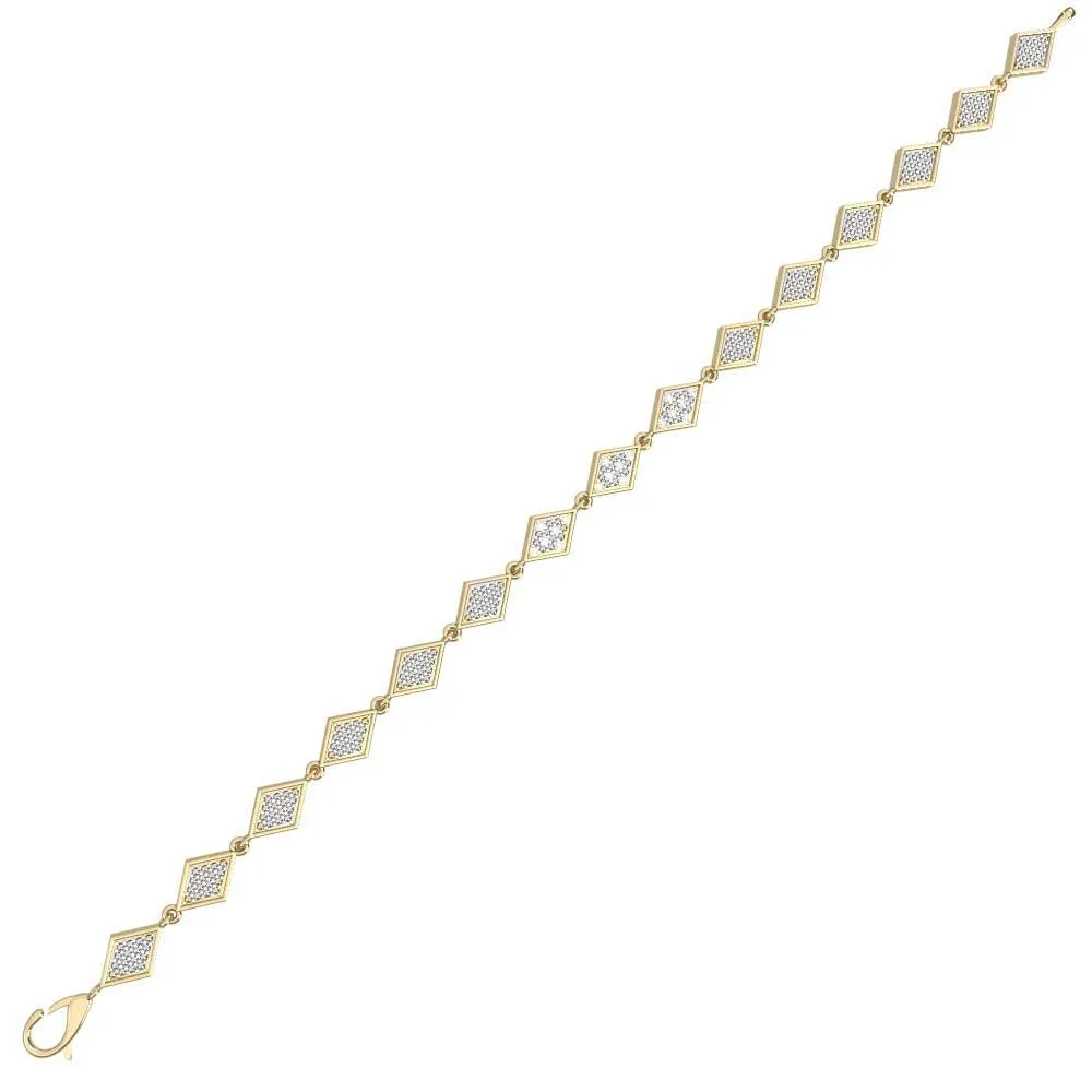 Diamond Fashion Bracelet in 10K Yellow Gold