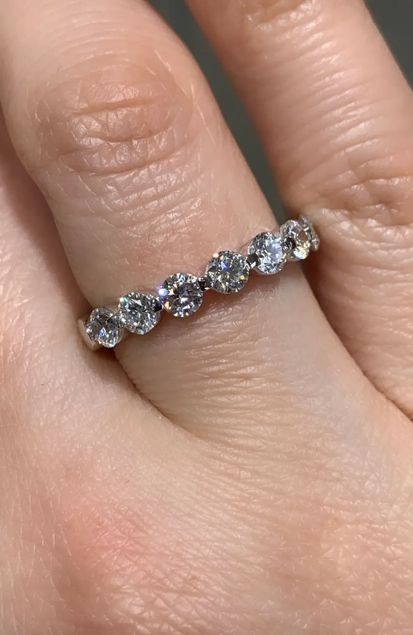 Diamond Single Prong Eternity Band 1.99ct tw