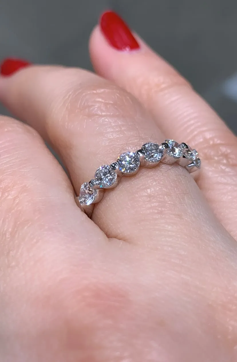 Diamond Single Prong Eternity Band 1.99ct tw