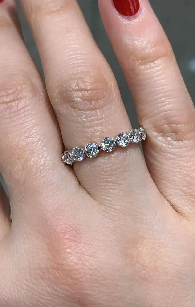 Diamond Single Prong Eternity Band 1.99ct tw