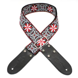 DSL Guitar Strap Jacquard Weaving Red Angel