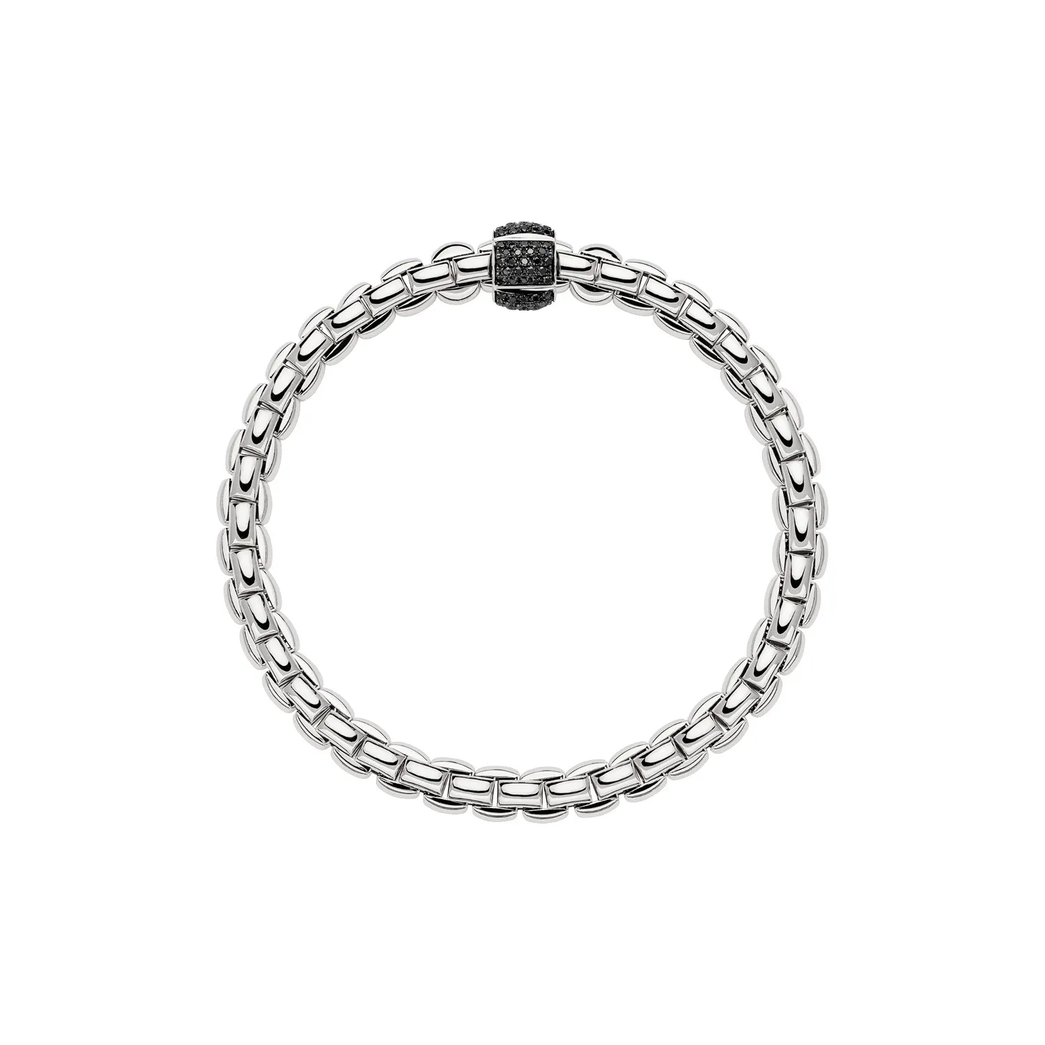 Eka 18K White Gold Black Pavè Diamond Flex’it Bracelet