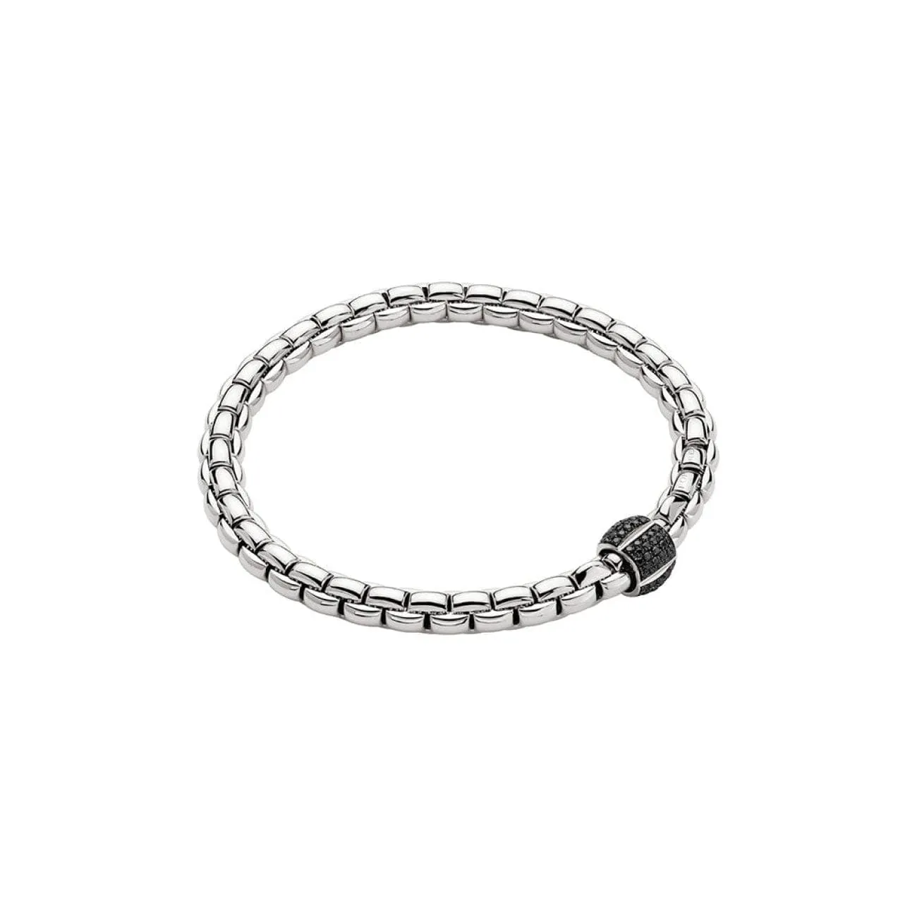 Eka 18K White Gold Black Pavè Diamond Flex’it Bracelet