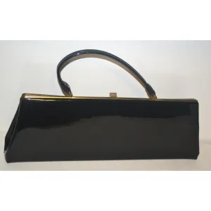 Elongated Black Patent Purse By Dover