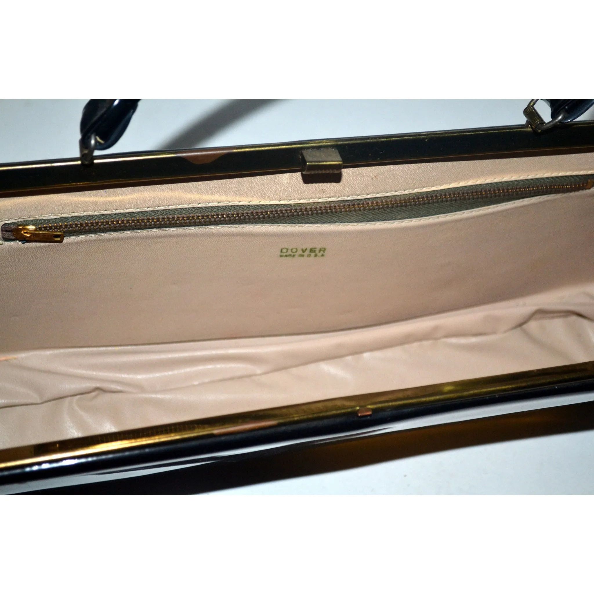 Elongated Black Patent Purse By Dover