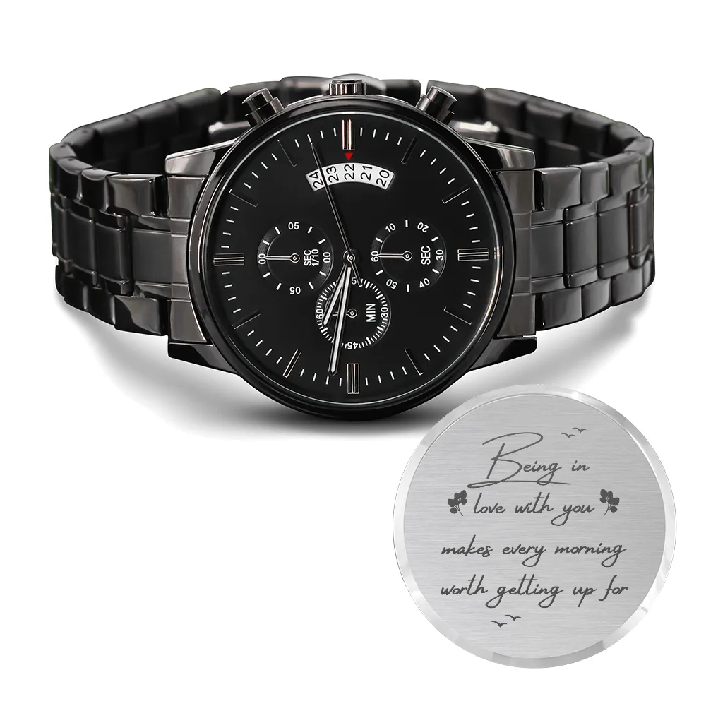 Engraved watch gift for husband