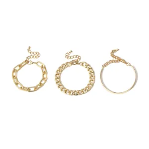 Fashion golden chain bracelet bracelet set