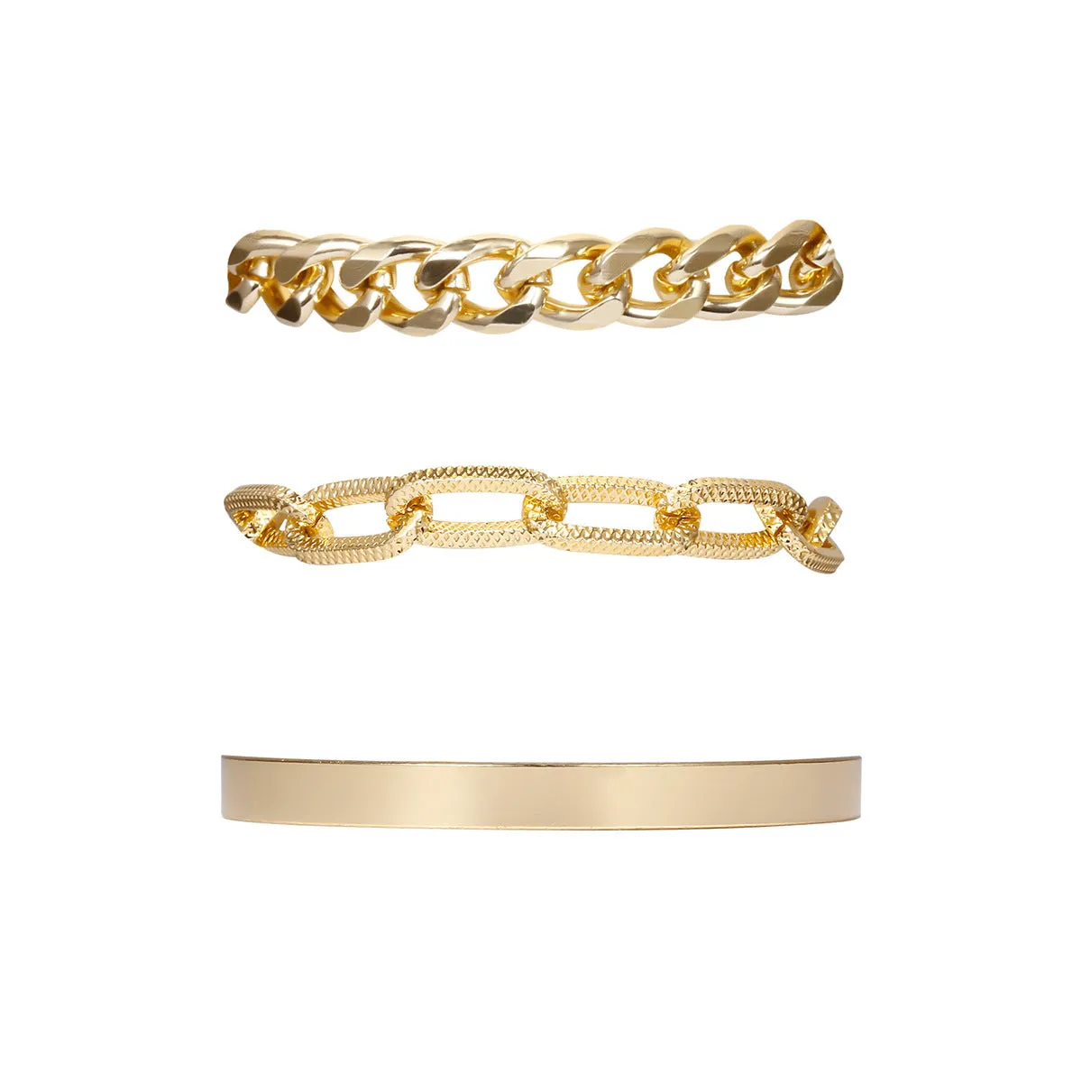 Fashion golden chain bracelet bracelet set