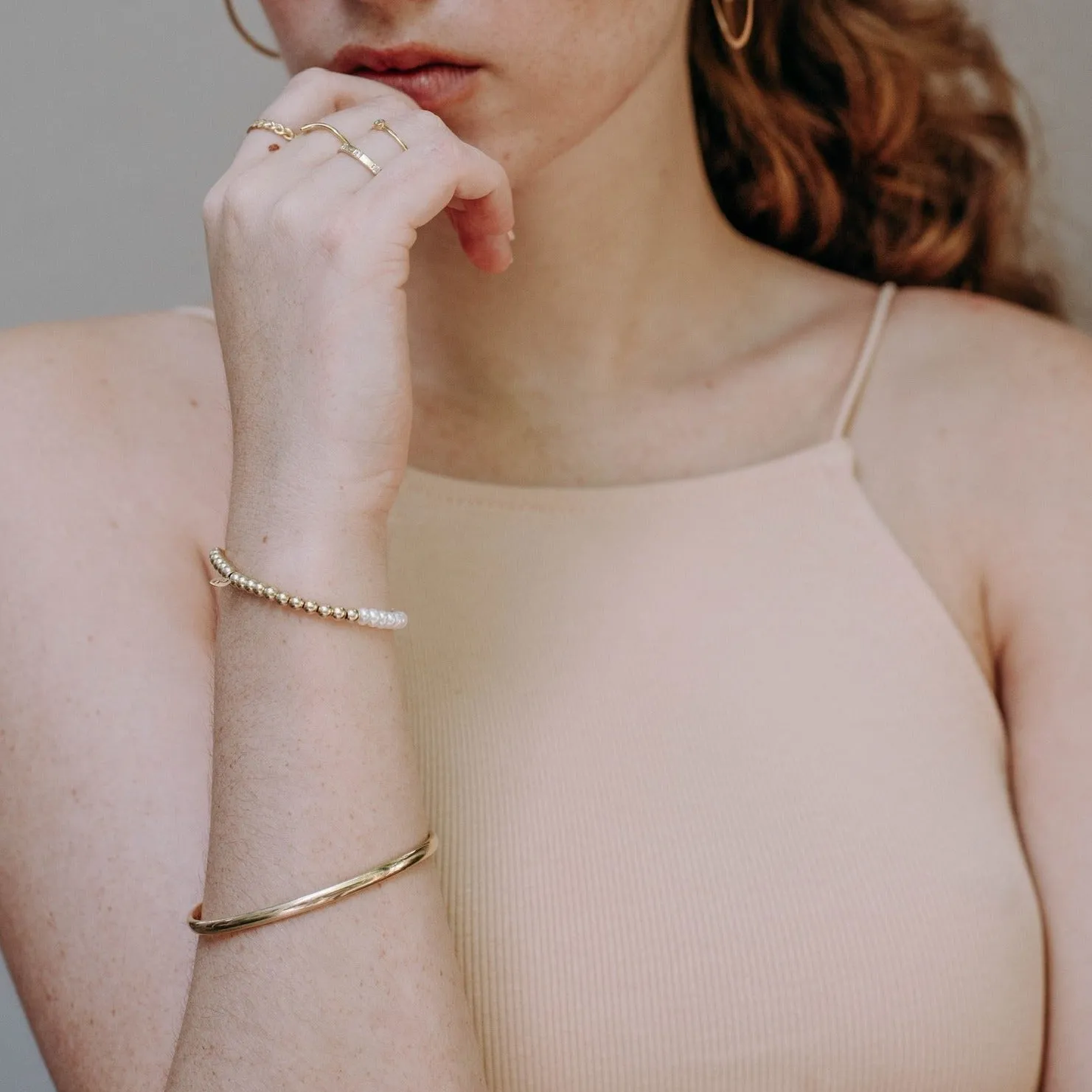 FLEX MEDIUM BANGLE BRACELET/GOLD