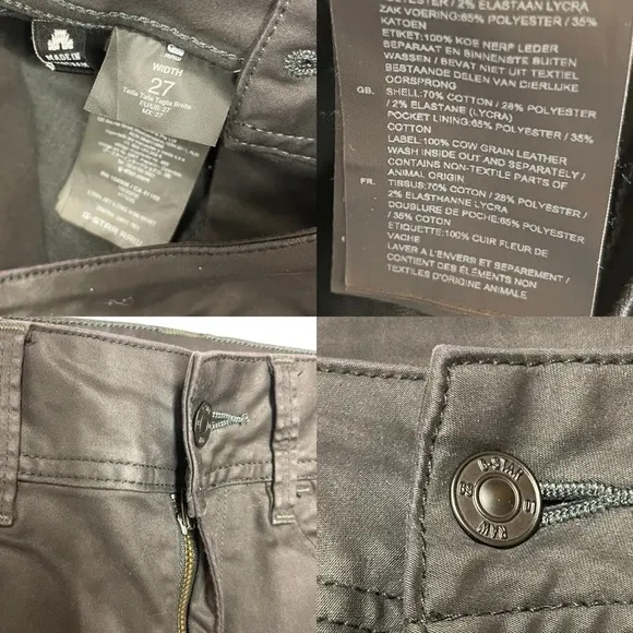 G-Star Raw mini skirt size 27 black fitted 2000 era