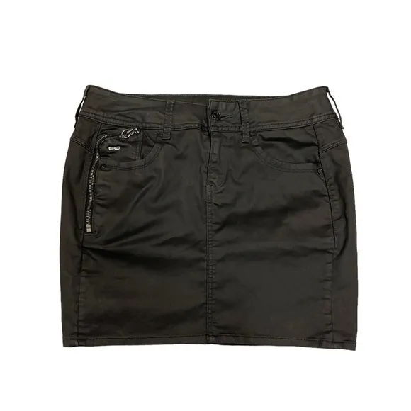 G-Star Raw mini skirt size 27 black fitted 2000 era