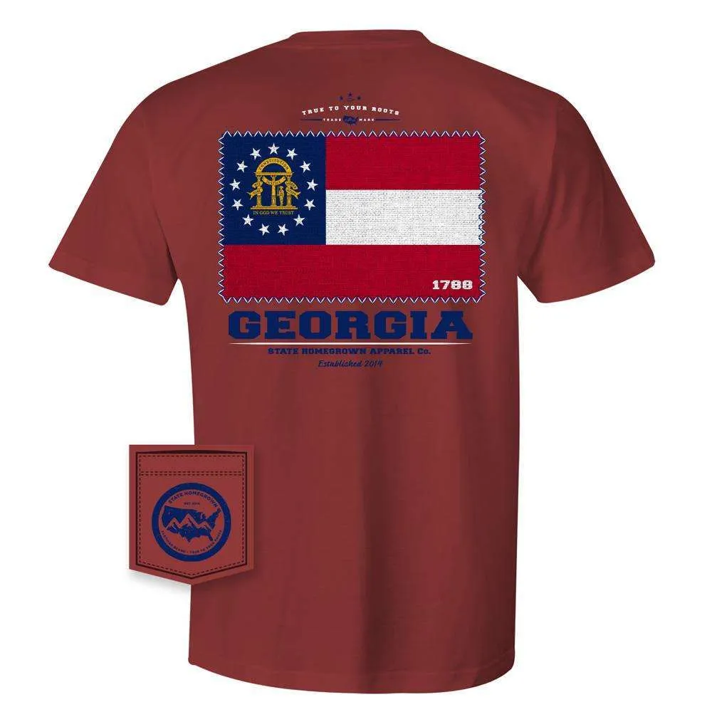 Georgia Flag Pocket Tee