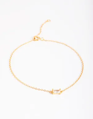 Gold Plated Baguette Bracelet
