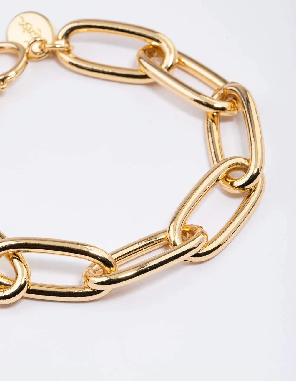 Gold Plated Classic Oval Link Bracelet