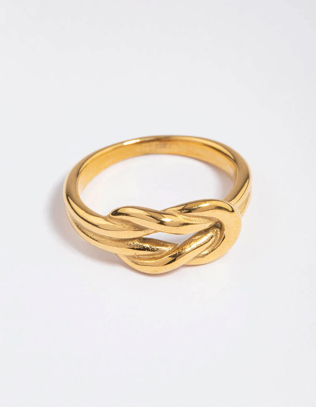 Gold Plated Stainless Steel Classic Knotted Ring