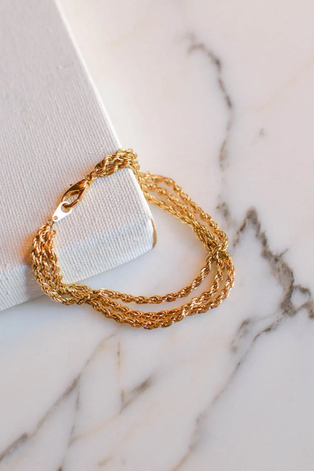 Gold Triple Chain Bracelet