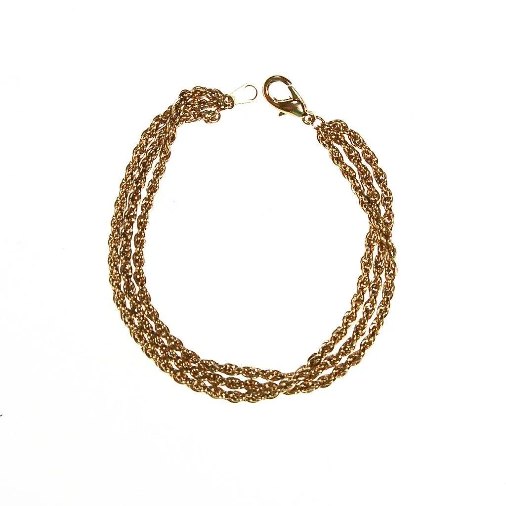 Gold Triple Chain Bracelet