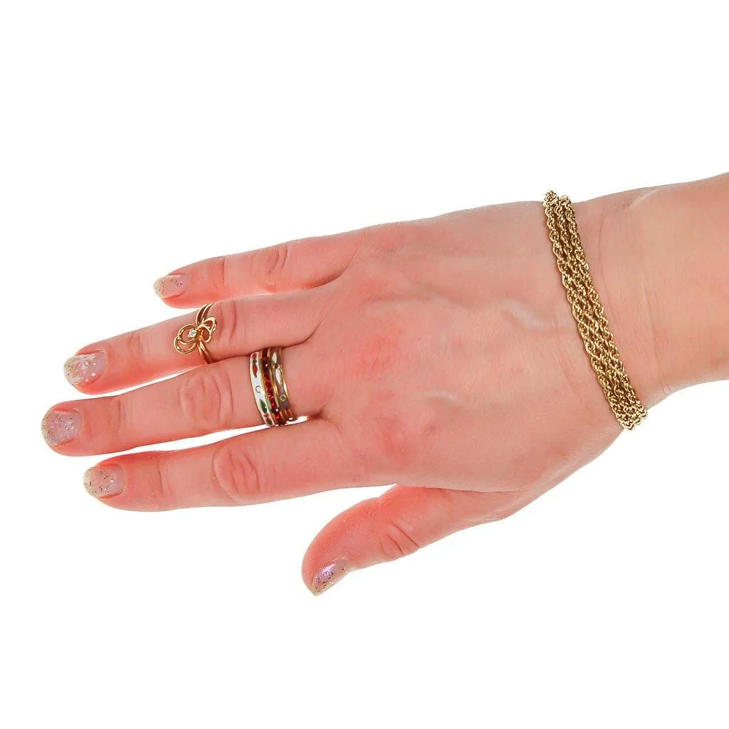 Gold Triple Chain Bracelet