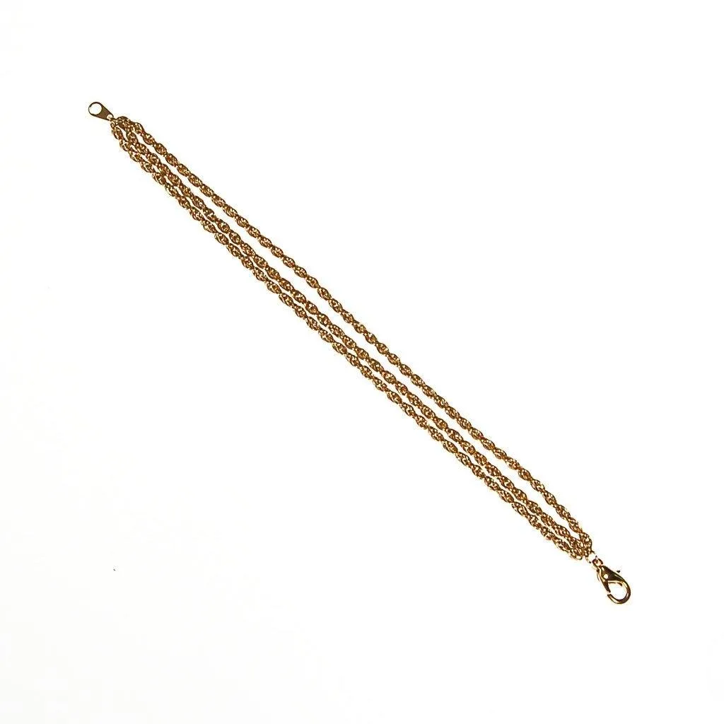 Gold Triple Chain Bracelet