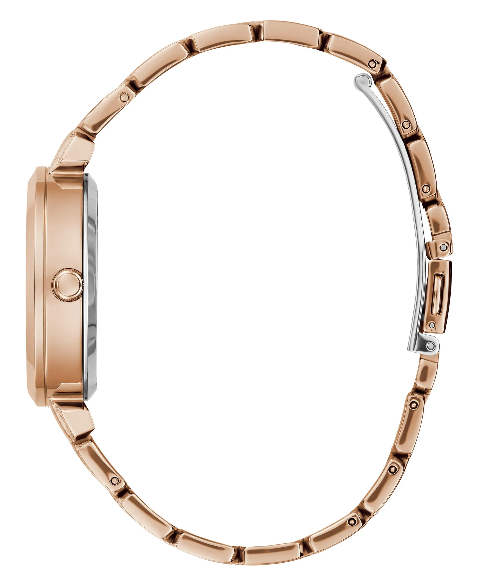 Guess Clear Crystal Rose Gold Watch