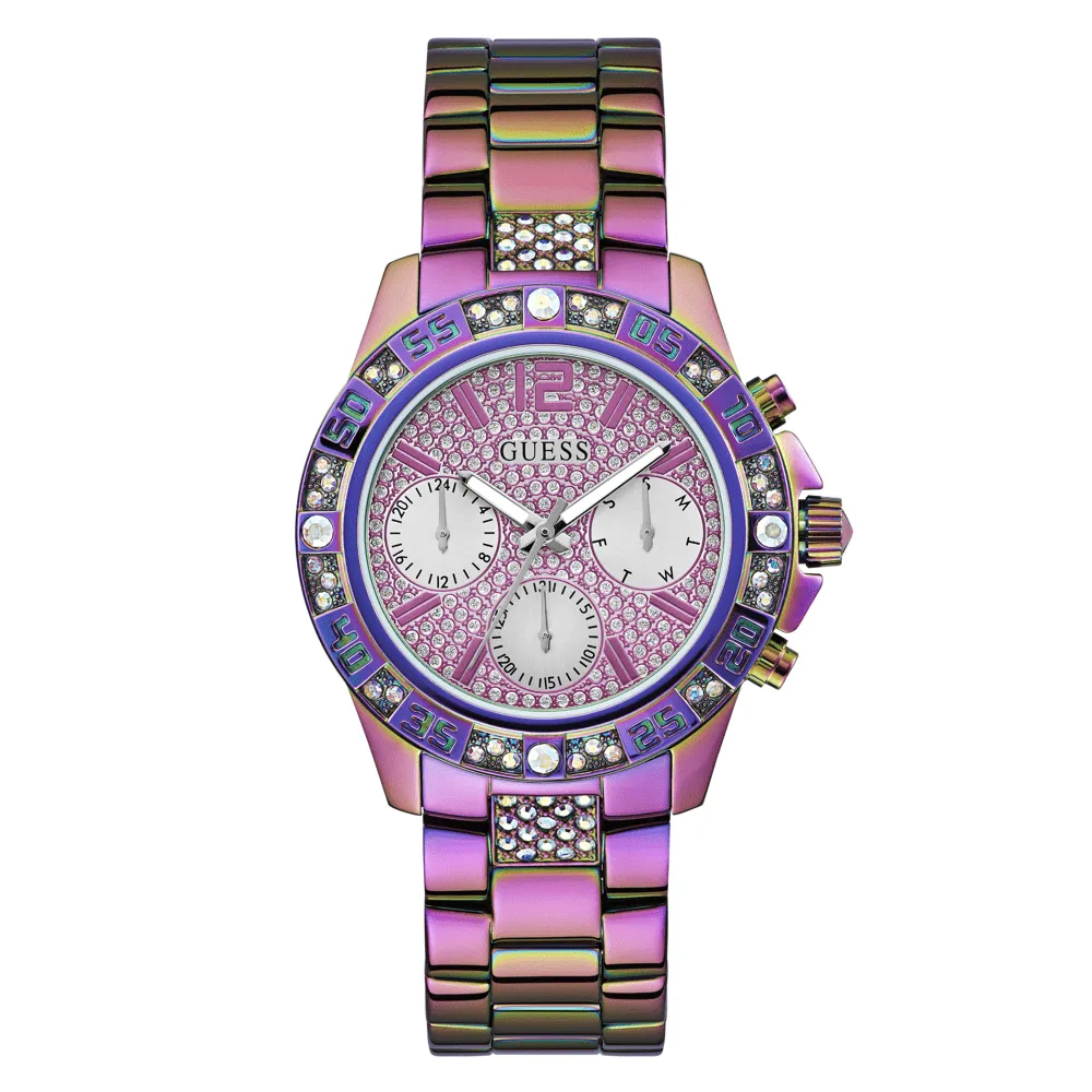 Guess Sport Majesty Sport Iridescent Crystal Bezel Men's Watch GW0771L4