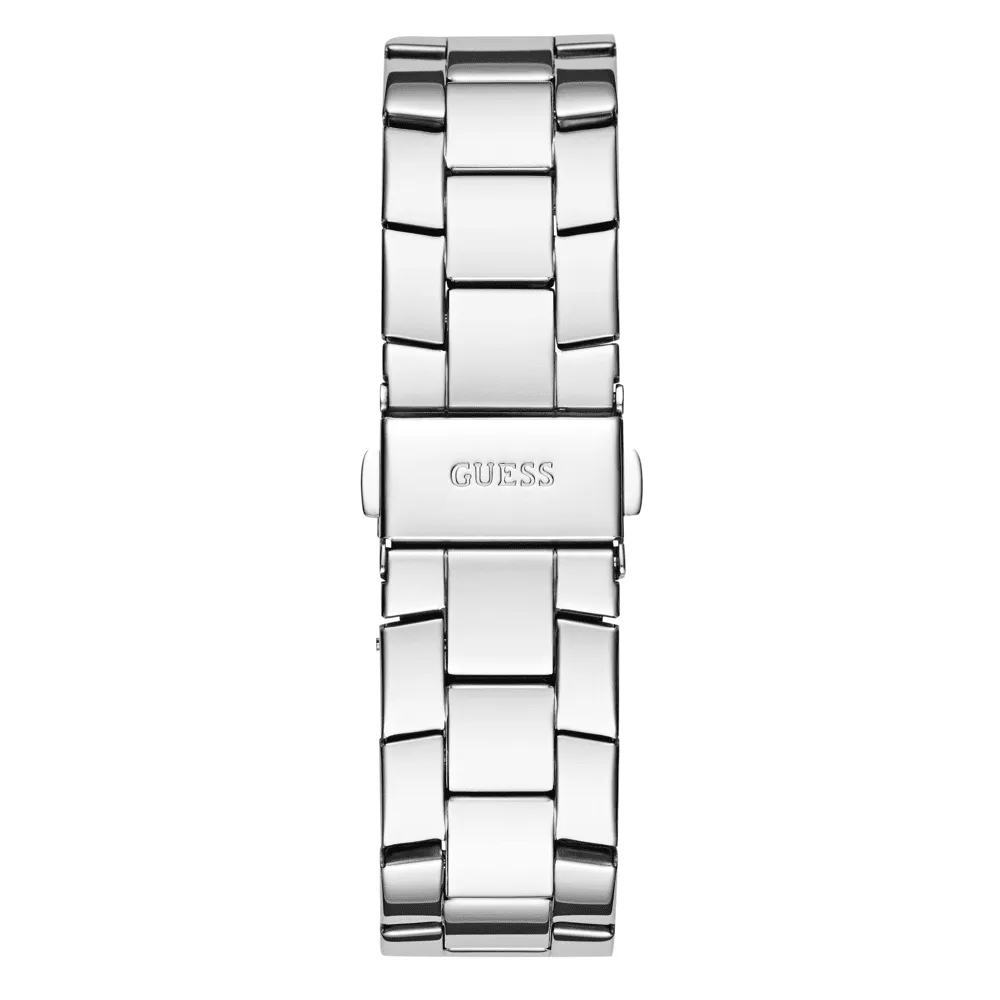 Guess Sport Majesty Sport Silver-Tone Crystal Bezel Men's Watch GW0771L1
