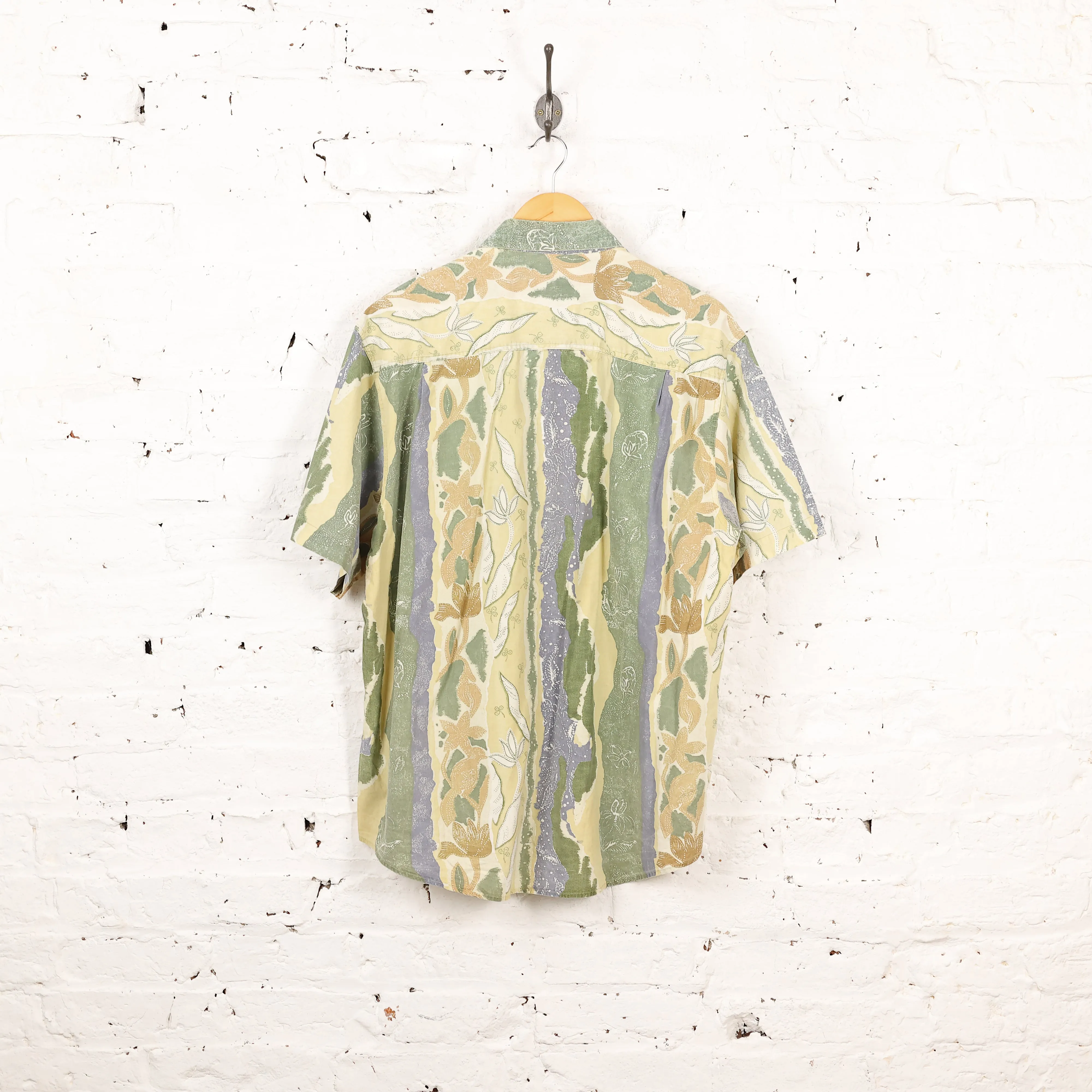 Headlock Vintage Floral Pattern Shirt - Green - XL