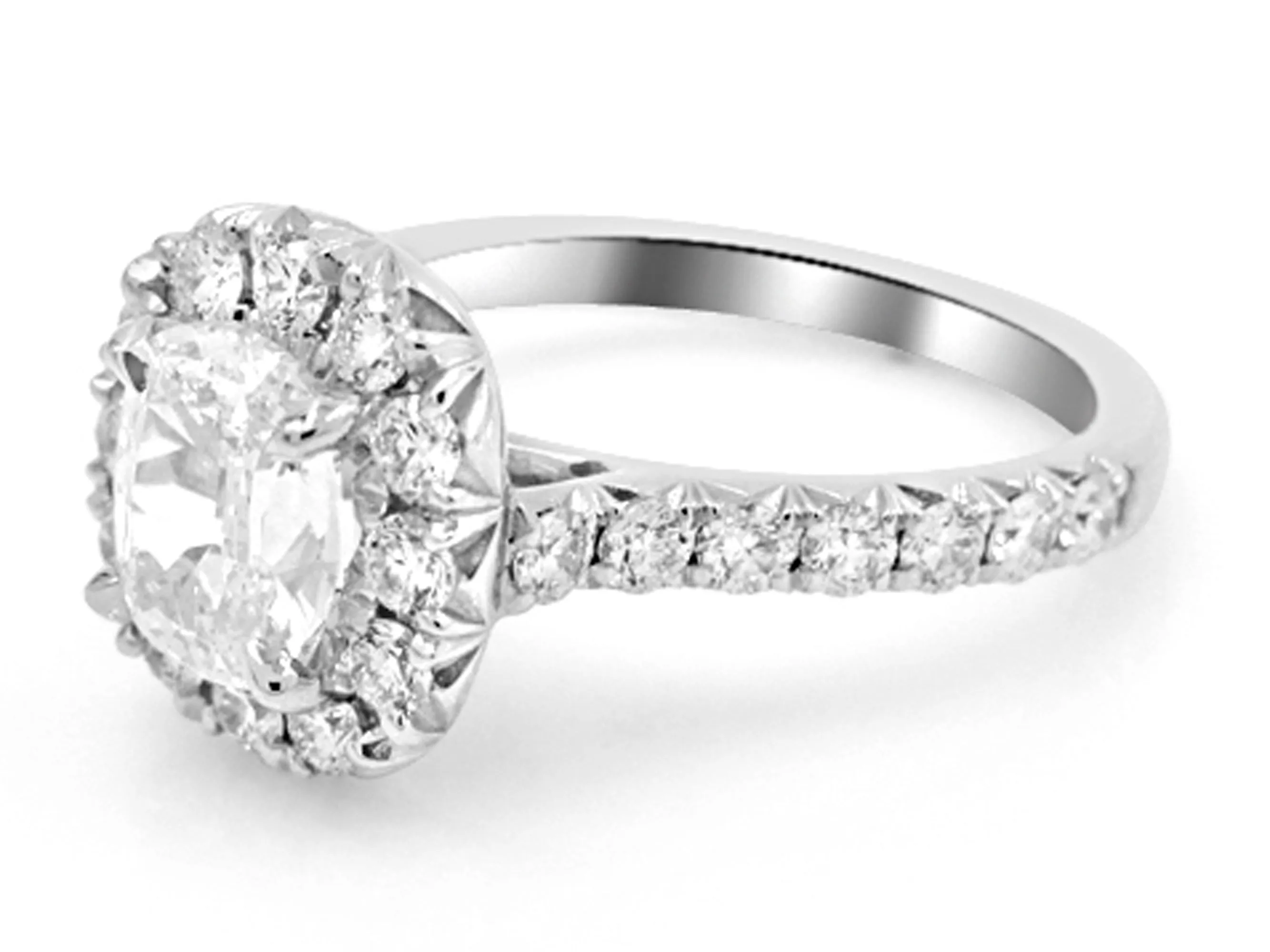 Henri Daussi Signed GIA Certified 1.66ct tw Cushion-cut Ring