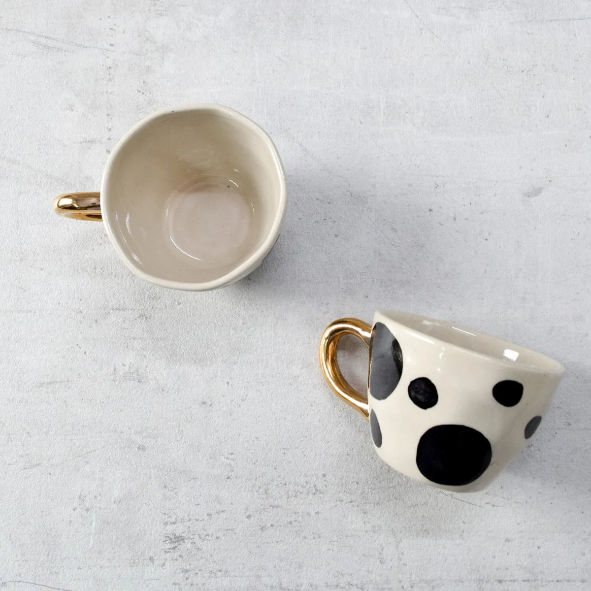 Home Artisan Monique Spotted Handmade Ceramic Cup - Set of 2