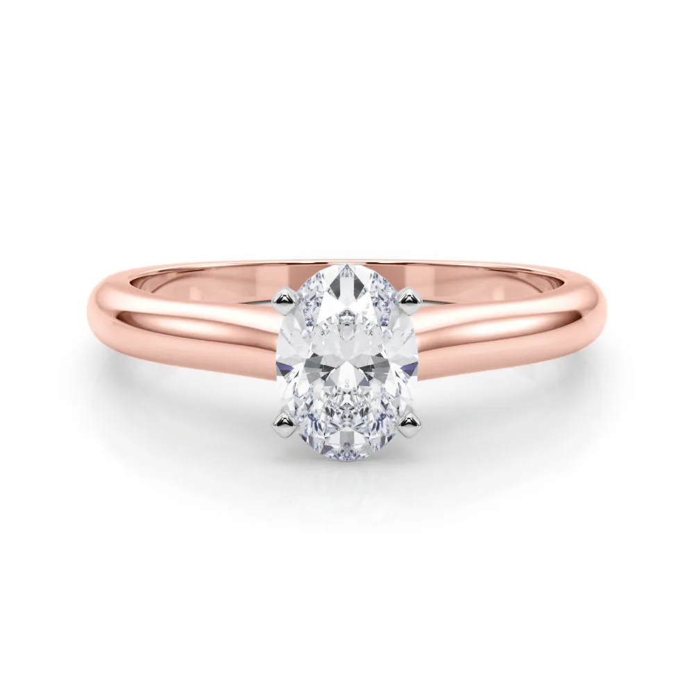 Isabella Oval Lab Grown Diamond Solitaire Engagement Ring IGI Certified