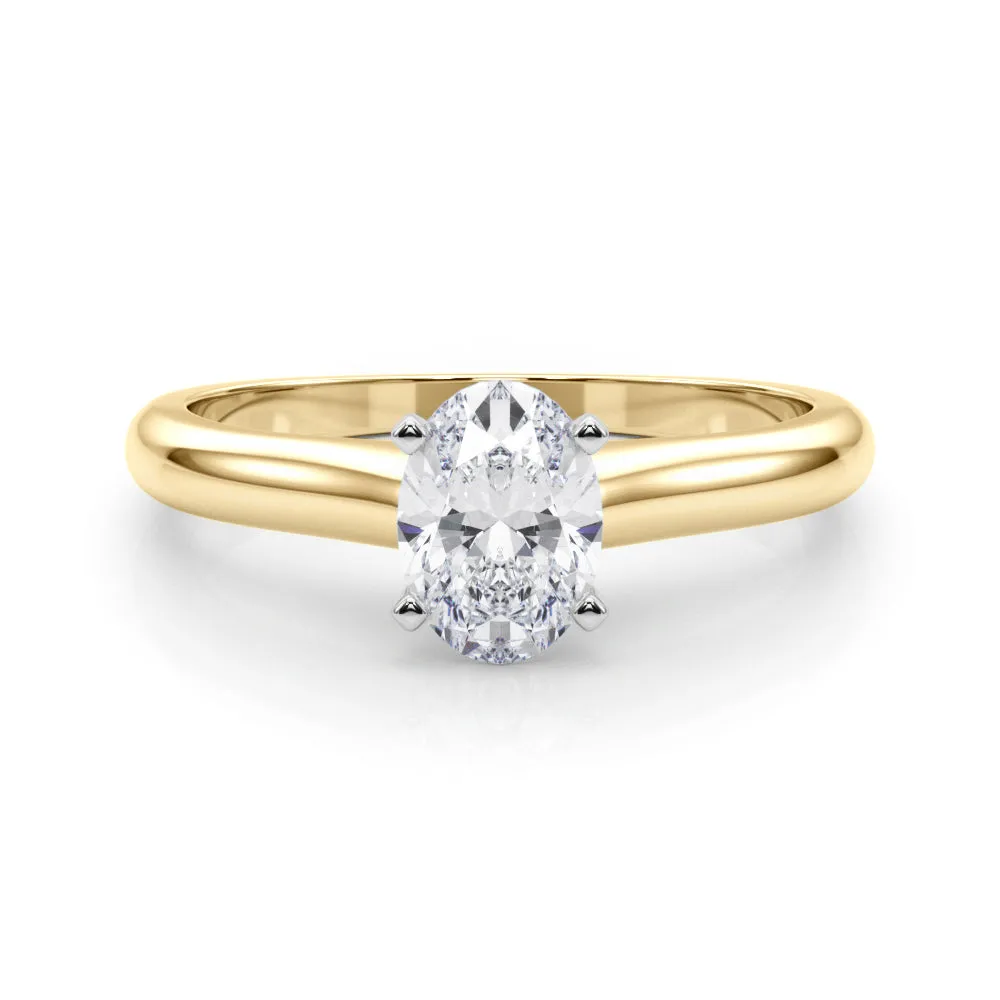 Isabella Oval Lab Grown Diamond Solitaire Engagement Ring IGI Certified
