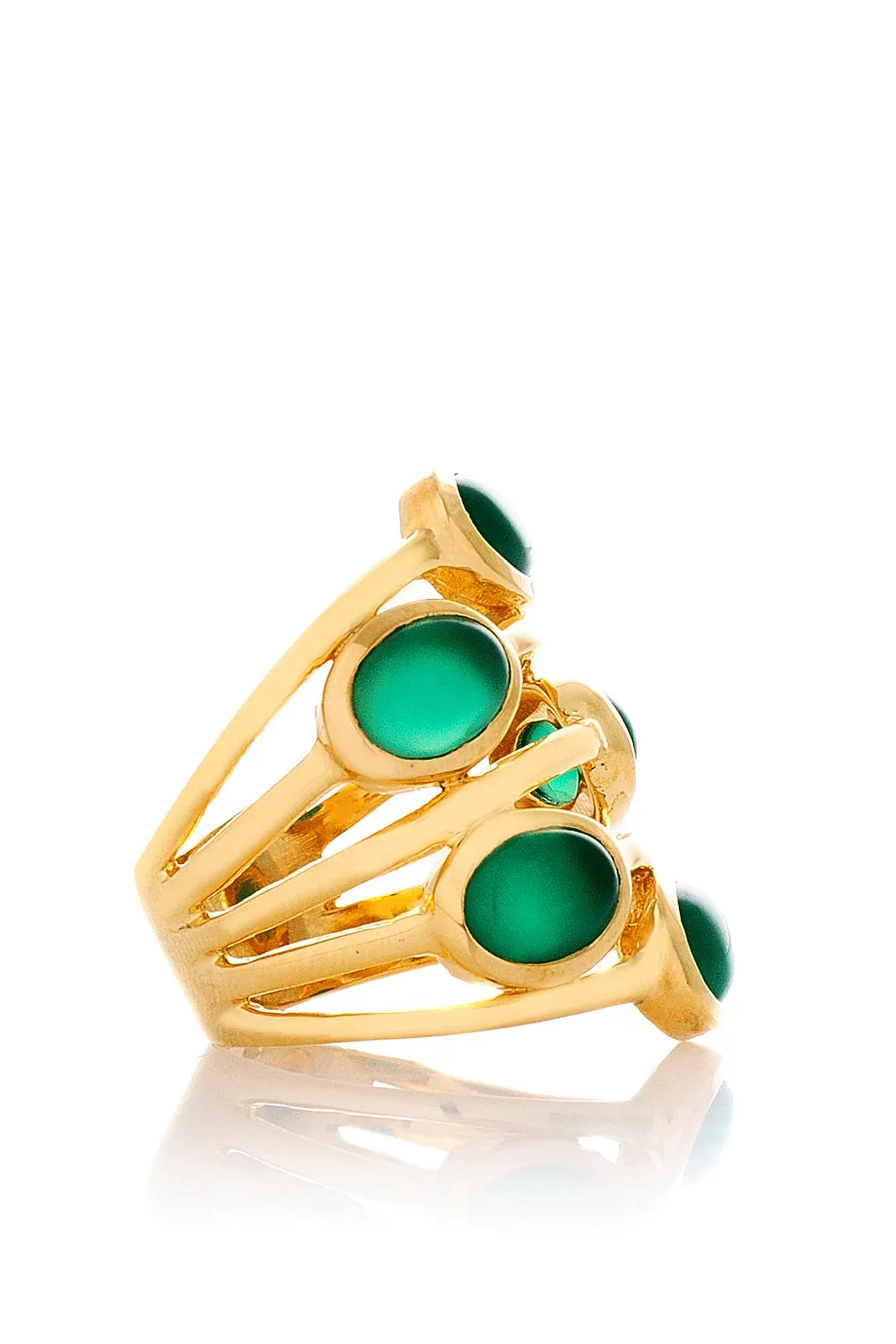 ISHARYA GYPSY Green Onyx Multi Stone Ring