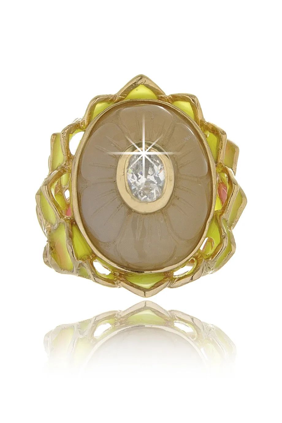 ISHARYA LOTUS Chalcedony Ring
