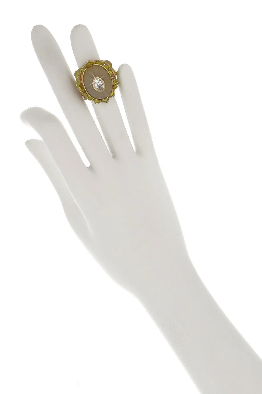 ISHARYA LOTUS Chalcedony Ring